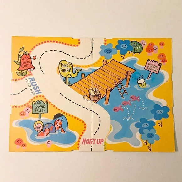 Vintage 1969 Mattel Upsy Downsy Flossy Glossy Doll Playset with Board Damaged - Picture 2 of 16